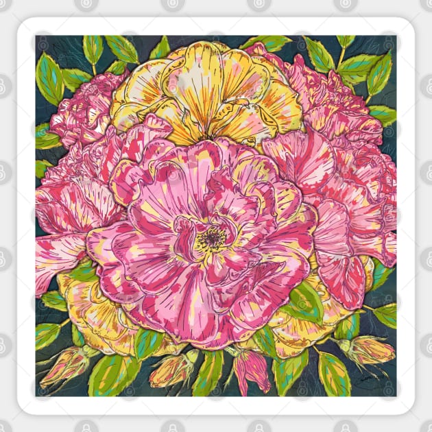 Summer Roses Sticker by lottibrown